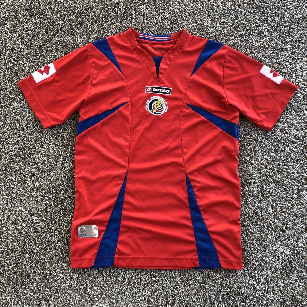 Vintage Lotto Costa Rica 2007-2008 Jersey Mens Medium Home Kit Futbol Soccer Y2K